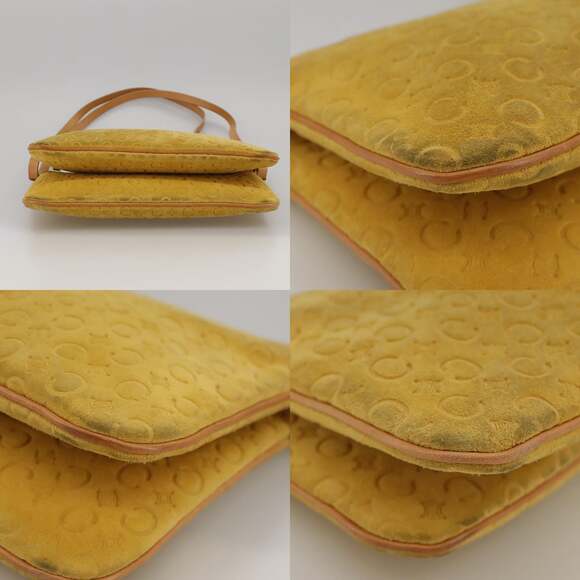 CELINE C Macadam Canvas Shoulder Bag Yellow - Picture 10 of 13